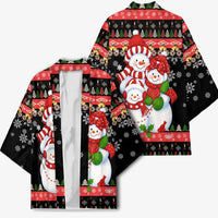 Lovely Snowman Christmas Kimono Xmas Holiday Patterns - Wonder Print Shop