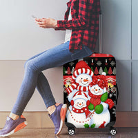 Lovely Snowman Christmas Luggage Cover Xmas Holiday Patterns - Wonder Print Shop