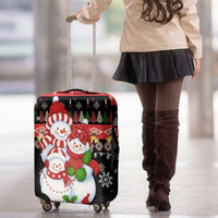 Lovely Snowman Christmas Luggage Cover Xmas Holiday Patterns - Wonder Print Shop