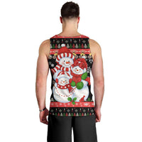 Lovely Snowman Christmas Men Tank Top Xmas Holiday Patterns - Wonder Print Shop