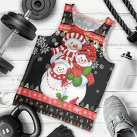 Lovely Snowman Christmas Men Tank Top Xmas Holiday Patterns - Wonder Print Shop