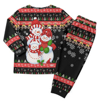 Lovely Snowman Christmas Pajama Set Xmas Holiday Patterns - Wonder Print Shop