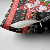 Lovely Snowman Christmas Pillow Cover Xmas Holiday Patterns - Wonder Print Shop