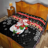 Lovely Snowman Christmas Quilt Xmas Holiday Patterns - Wonder Print Shop
