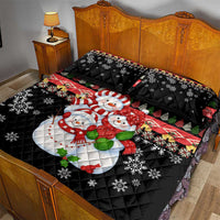 Lovely Snowman Christmas Quilt Bed Set Xmas Holiday Patterns - Wonder Print Shop