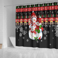 Lovely Snowman Christmas Shower Curtain Xmas Holiday Patterns - Wonder Print Shop