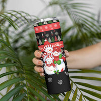Lovely Snowman Christmas Skinny Tumbler Xmas Holiday Patterns - Wonder Print Shop