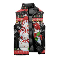 Lovely Snowman Christmas Sleeveless Puffer Jacket Xmas Holiday Patterns - Wonder Print Shop