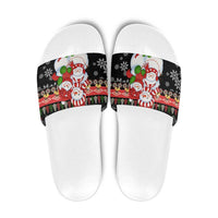 Lovely Snowman Christmas Slide Sandals Xmas Holiday Patterns - Wonder Print Shop
