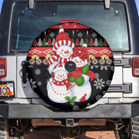 Lovely Snowman Christmas Spare Tire Cover Xmas Holiday Patterns - Wonder Print Shop