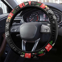 Lovely Snowman Christmas Steering Wheel Cover Xmas Holiday Patterns - Wonder Print Shop