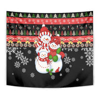 Lovely Snowman Christmas Tapestry Xmas Holiday Patterns - Wonder Print Shop