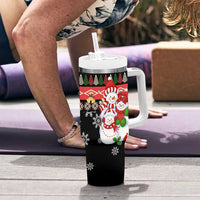 Lovely Snowman Christmas Tumbler With Handle Xmas Holiday Patterns - Wonder Print Shop