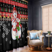 Lovely Snowman Christmas Window Curtain Xmas Holiday Patterns - Wonder Print Shop
