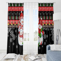 Lovely Snowman Christmas Window Curtain Xmas Holiday Patterns - Wonder Print Shop