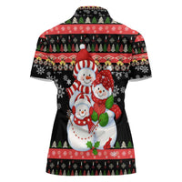 Lovely Snowman Christmas Women Polo Shirt Xmas Holiday Patterns - Wonder Print Shop