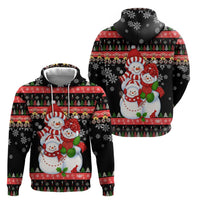Lovely Snowman Christmas Zip Hoodie Xmas Holiday Patterns - Wonder Print Shop