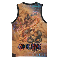 Seth Serpent Basketball Jersey Sandstorm Egyptian Chaos God in Ancient Desert Tones