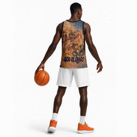 Seth Serpent Basketball Jersey Sandstorm Egyptian Chaos God in Ancient Desert Tones