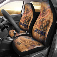 Seth Serpent Car Seat Cover Sandstorm Egyptian Chaos God in Ancient Desert Tones