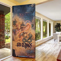 Seth Serpent Door Cover Sandstorm Egyptian Chaos God in Ancient Desert Tones