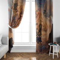 Seth Serpent Window Curtain Sandstorm Egyptian Chaos God in Ancient Desert Tones