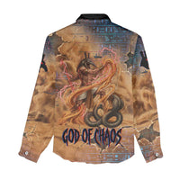 Seth Serpent Women Casual Shirt Sandstorm Egyptian Chaos God in Ancient Desert Tones