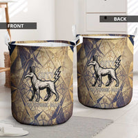 Suty Laundry Basket with Typhonic Beast Staff Ancient Egypt Symbolism