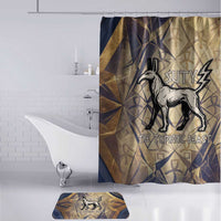 Suty Bathroom Set with Typhonic Beast Staff Ancient Egypt Symbolism