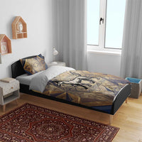 Suty Bedding Set with Typhonic Beast Staff Ancient Egypt Symbolism