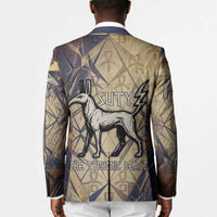 Suty Blazer with Typhonic Beast Staff Ancient Egypt Symbolism