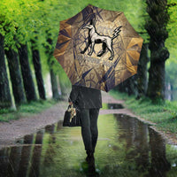 Suty Umbrella with Typhonic Beast Staff Ancient Egypt Symbolism