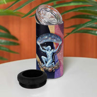Shu Celestial Constellations 4 in 1 Can Cooler Tumbler Rainbow Ancient Egyptian Sky Deity Theme