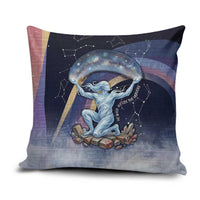 Shu Celestial Constellations Pillow Cover Rainbow Ancient Egyptian Sky Deity Theme