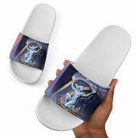 Shu Celestial Constellations Slide Sandals Rainbow Ancient Egyptian Sky Deity Theme