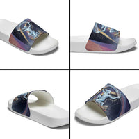 Shu Celestial Constellations Slide Sandals Rainbow Ancient Egyptian Sky Deity Theme