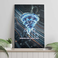 Shu Air Void Egyptian Canvas Wall Art with Storm God and Ankh Ancient Mythology