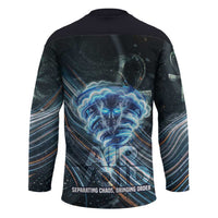 Shu Air Void Egyptian Hockey Jersey with Storm God and Ankh Ancient Mythology