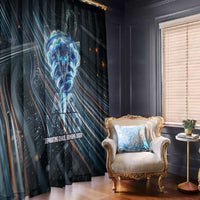 Shu Air Void Egyptian Window Curtain with Storm God and Ankh Ancient Mythology