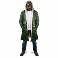 Sobek Crocodile Warrior Cloak with Ankh Ancient Egyptian Motif in Emerald