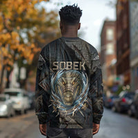 Sobek Egypt Long Sleeve Shirt with Crocodile Head Water Symbolism Ancient Guardian
