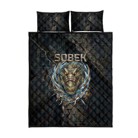 Sobek Egypt Quilt Bed Set with Crocodile Head Water Symbolism Ancient Guardian