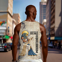 Thoth Men Tank Top Ibis Head and Ancient Scroll Egyptian Wisdom