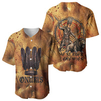 Onuris Baseball Jersey Egyptian War God Slayer of Enemies Spear Lion Ancient Battle
