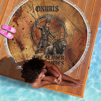 Onuris Beach Blanket Egyptian War God Slayer of Enemies Spear Lion Ancient Battle