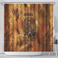 Onuris Shower Curtain Egyptian War God Slayer of Enemies Spear Lion Ancient Battle