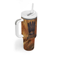 Onuris Tumbler With Handle Egyptian War God Slayer of Enemies Spear Lion Ancient Battle