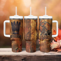 Onuris Tumbler With Handle Egyptian War God Slayer of Enemies Spear Lion Ancient Battle
