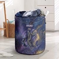 Onuris Laundry Basket Cosmic Warrior Egyptian God Eye of Horus Spears Starry Night