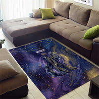 Onuris Area Rug Cosmic Warrior Egyptian God Eye of Horus Spears Starry Night